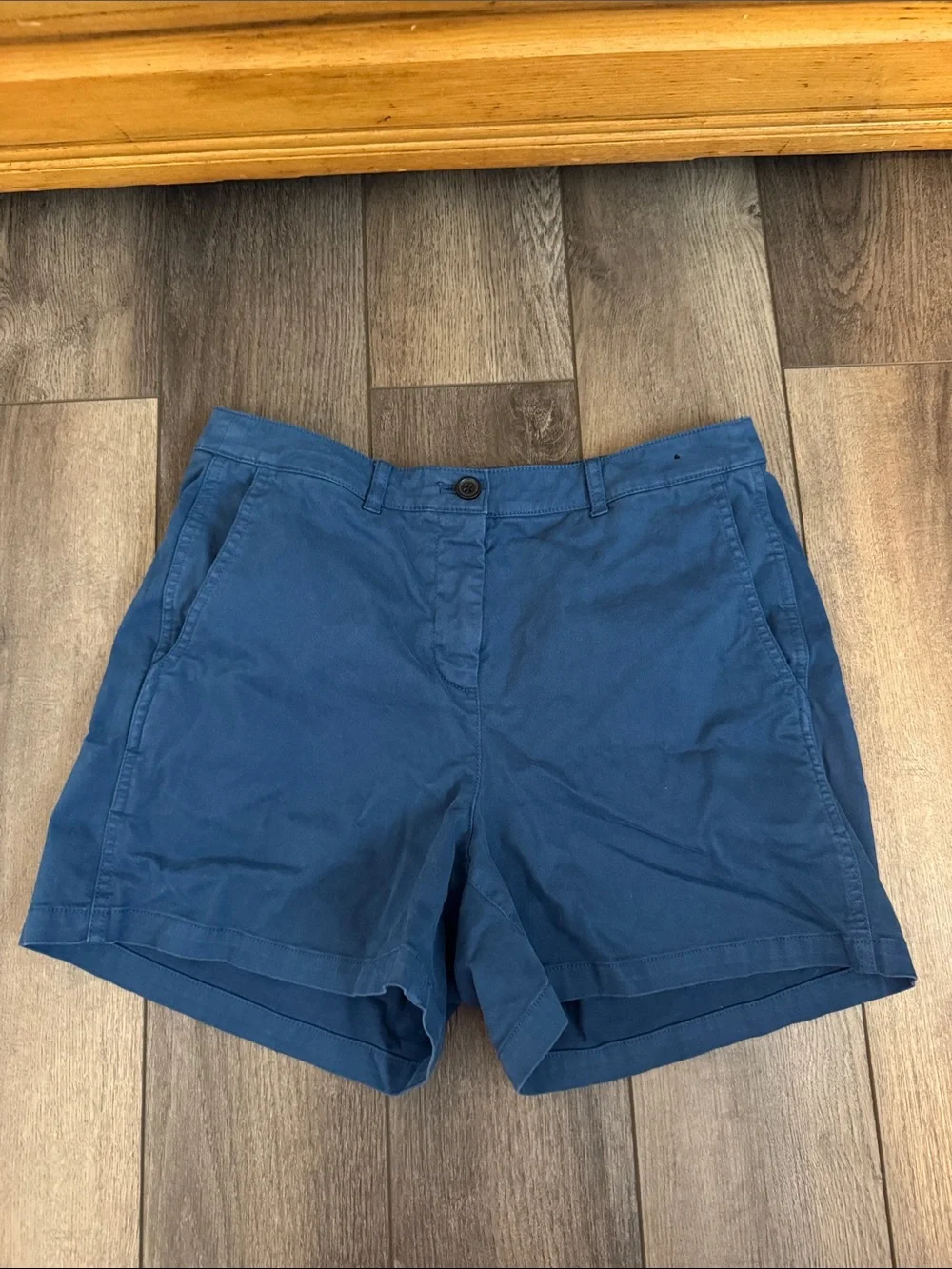 Women's Classic Blue Cotton Shorts J Crew 6